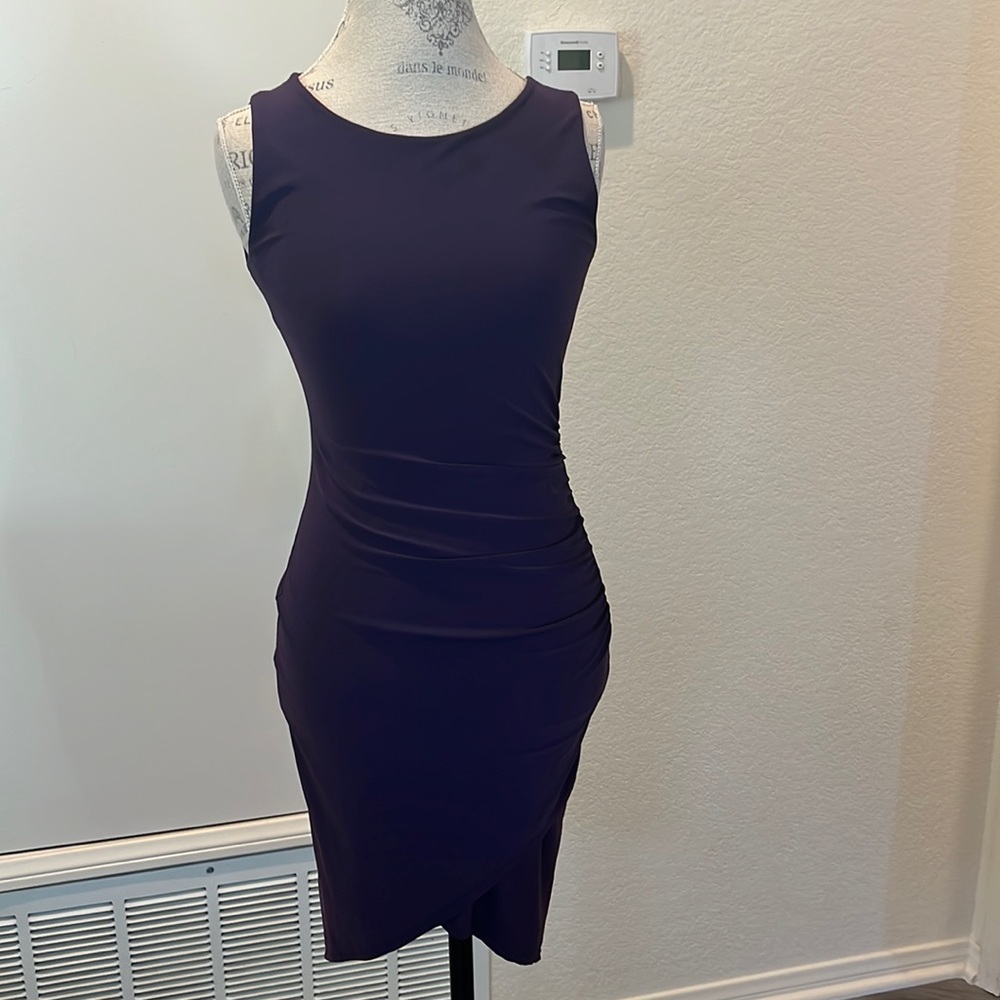 Purple bodycon cocktail dress size M